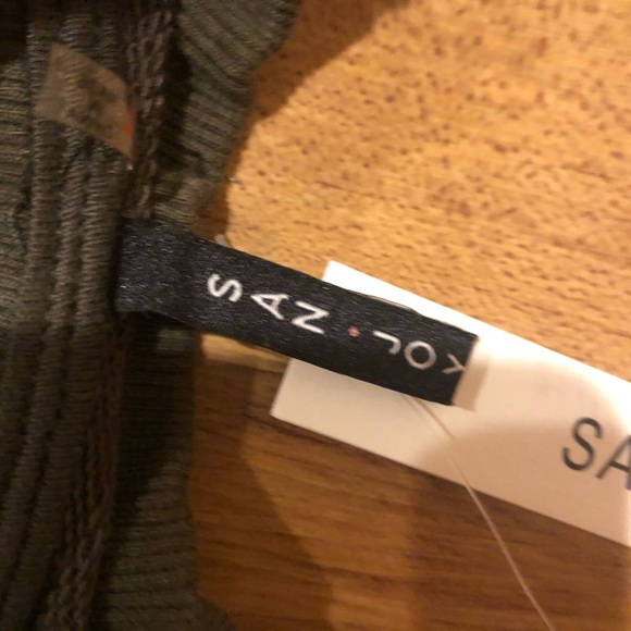 San Joy Dark Green Artistic Distressed Sweatshirt - Picture 3 of 3